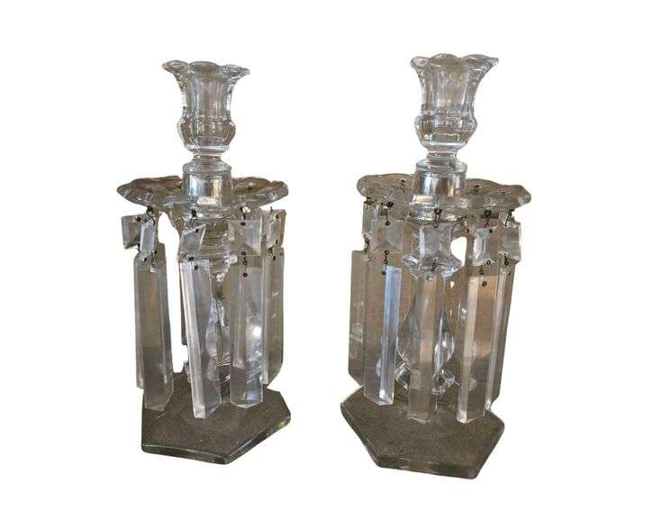 Crystal Candle Sticks Approx. 10 in. H image