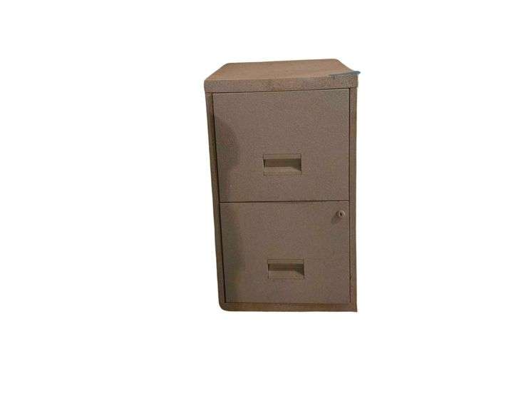 Metal 2- Drawer Filing Cabinet. 15 in. W x 18 in. D x 25.5 in. H. image