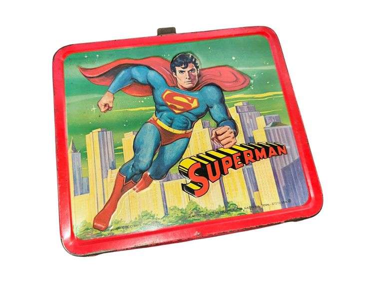 Vintage 1978 Metal Superman Lunchbox - DC Comics, Aladdin Industries image