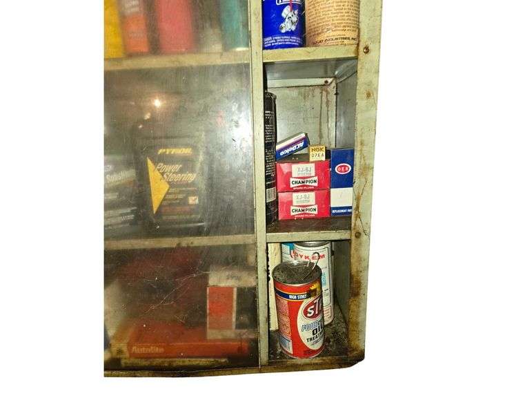 Contents of Wall Cabinet and Items Directly Under Cabinet Including Drum image
