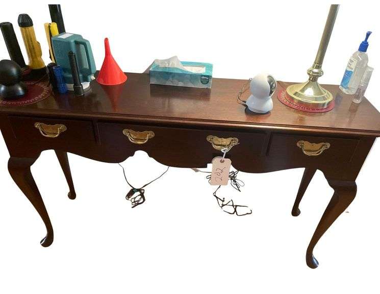 Console Table & Mirror - Table is 51” w 28” h - Mirror 22” w 43” h image