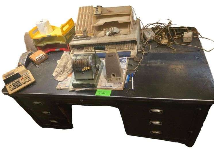 5ft Desk -"Vintage Check Writer - Calculator image