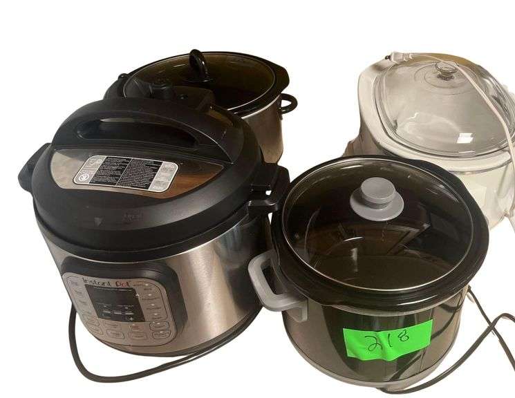 Instant Pot Rice Cooker - Crock Pots - Contents of Cabinet including Baking Pans, Skillets, Etc. image