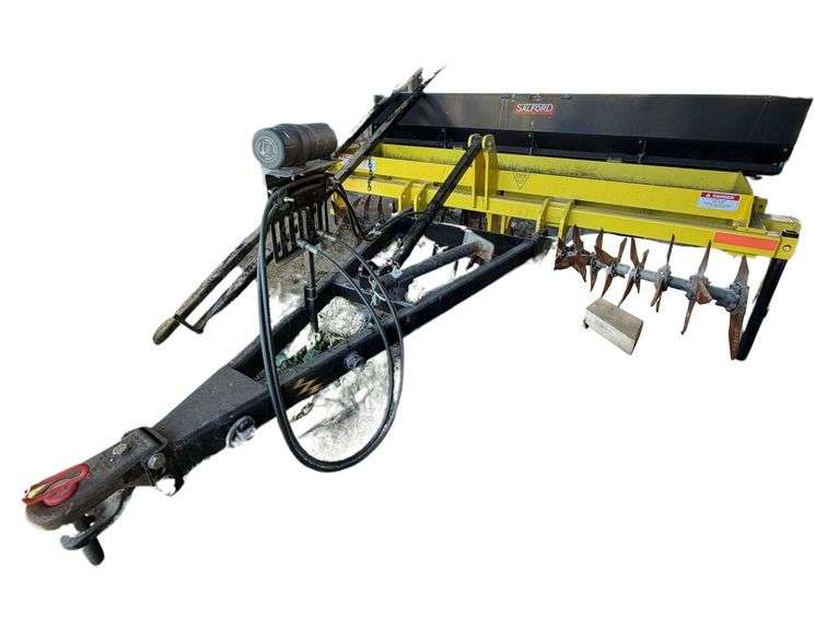 Salford AerWay Industrial Top Seeder/ Aerator - Model AWATS100-AG-4 - Serial No. 211985 - Includes Bracket Arms for Drag Attachment - Adjustable Aggressiveness image