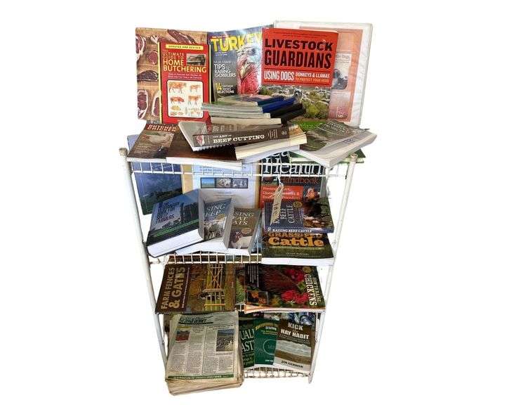 Metal Display Stand Includes Farming Books - Magazines image