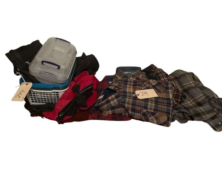 Several Mens XL and Large Flannels (New) and Misc. Items image