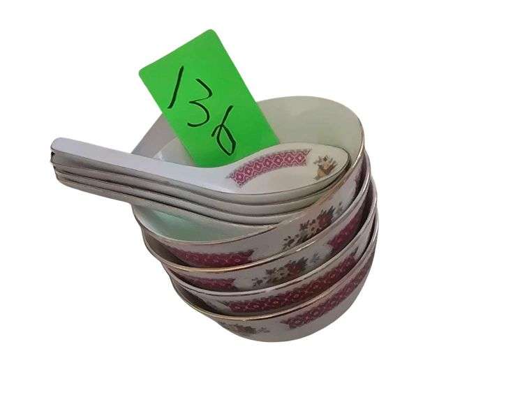 4 Asian Soup Bowls image