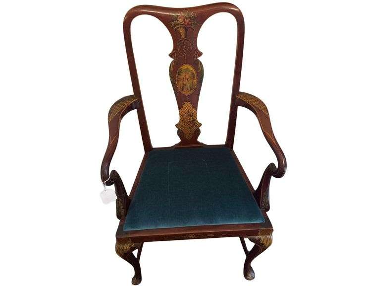 Painted dining chair:  solid cherry image