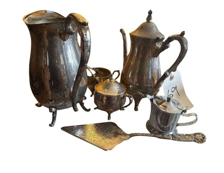 Rogers and Leonard Silverplate Tea Set Pieces image