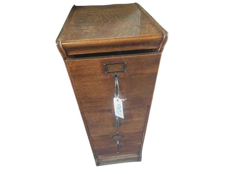 Oak 4 Drawer Vertical Filing Cabinet image