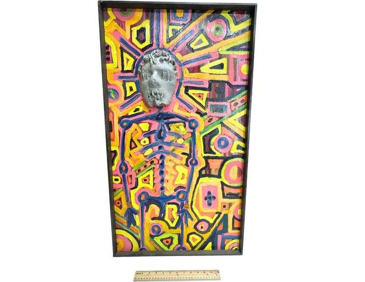 "The Veil" - 2022 - Mixed Media Sculpture - 20" x 36" x 5"