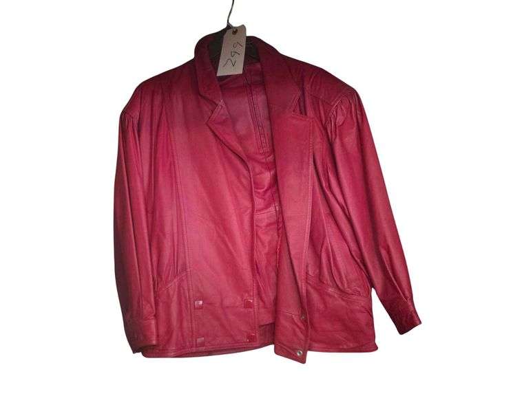 Large Red Leather Jacket image