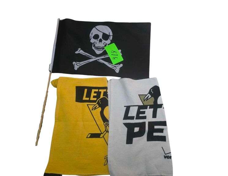 Pirates Flag and Penguin Towels image