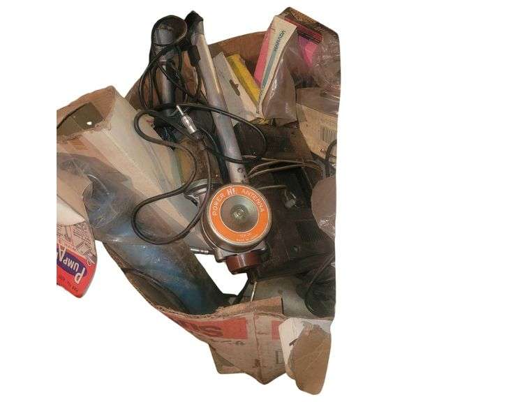 Box Full of Various Hardware Antennas and Cables image