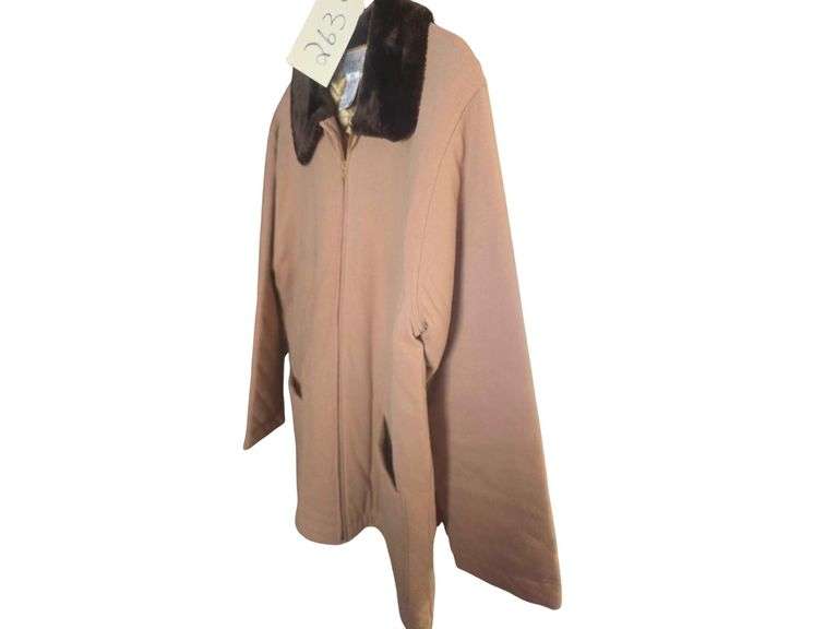 Joneswear Wool Coat with Fur Trim -  Medium image