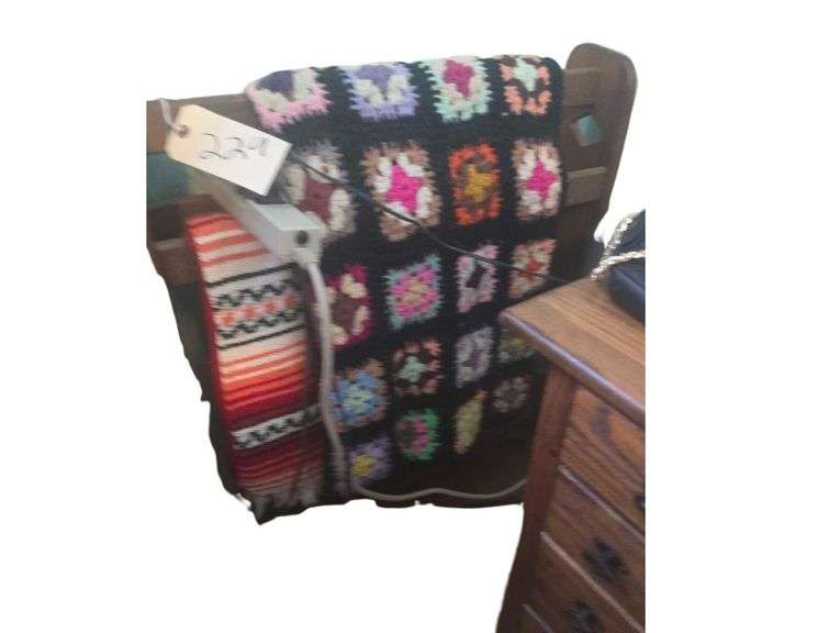 Afghan- Wooden Quilt Rack 30x36in image