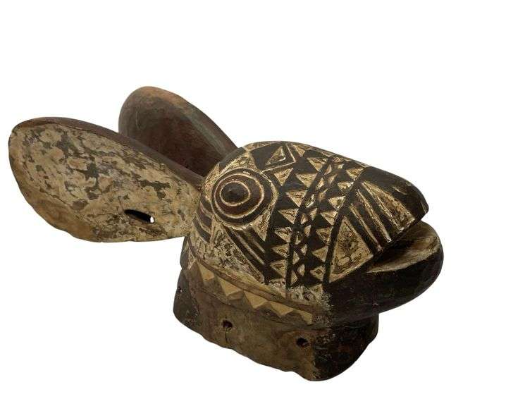 Hyena Zoomorphic Wooden Mask - Bobo People of Burkino Faso, Mali - 17" Tall