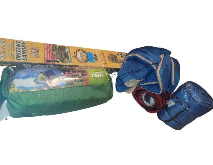 10x10ft Canopy - 5 Person Tent 10x10in - Sleeping Bags image