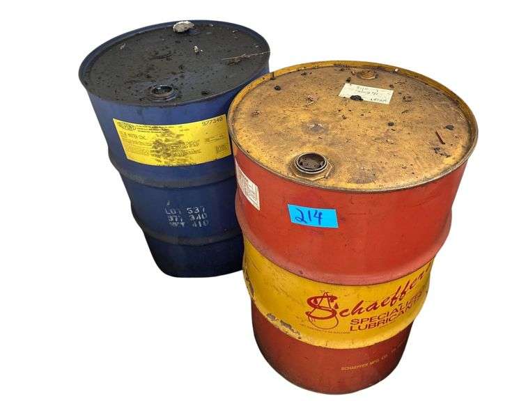 Two 55 Gal. Drums - Lubricant & Kerosene image