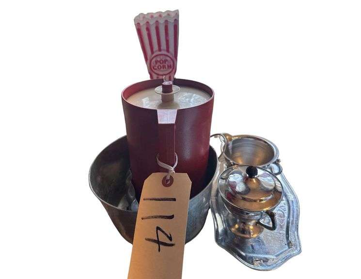 Stainless Cream and Sugar - Pitcher - Popcorn Holders and Misc. image
