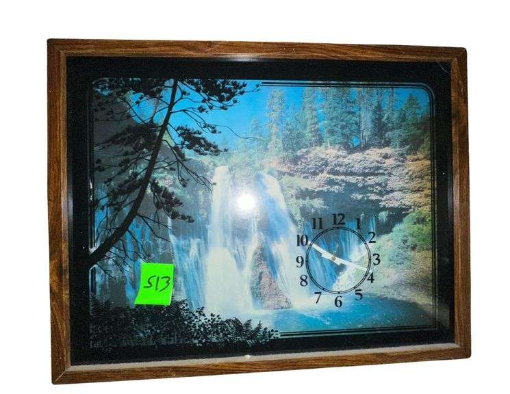 Battery Operated Scenic Wall Clock 27" x 21" image