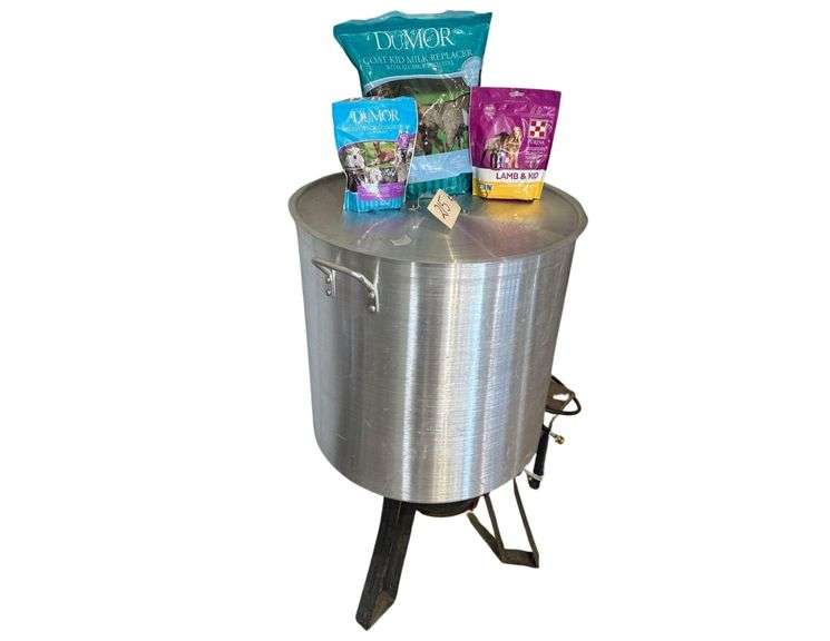 Stainless Steel Boiling Pot With Stand 24” Diameter image