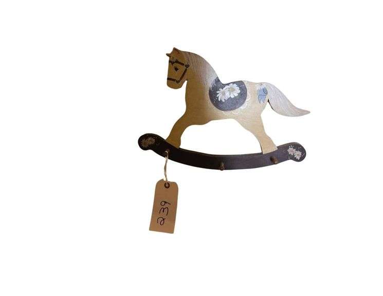 Wooden Rocking Horse Wall Hanging 16 in. x 11 in. image