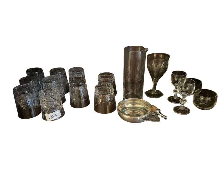 Lot of Crystal Rocks Glasses - Stemware - Bar Glasses image