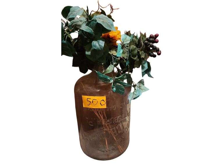 5 Gallon Glass Jug and Florals - Pittsburgh Ice Company image