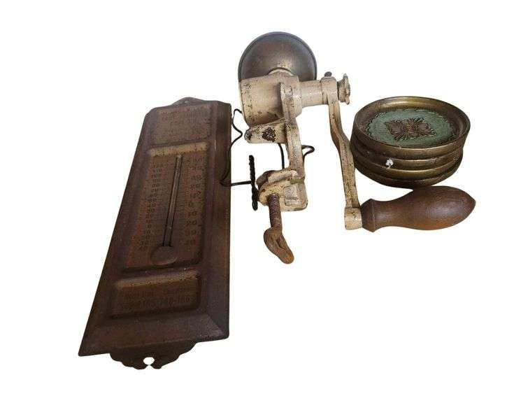 Vintage Thermometer and Vintage Hand Grinder image