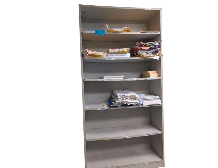 6' Wooden Shelving Unit with Contents image