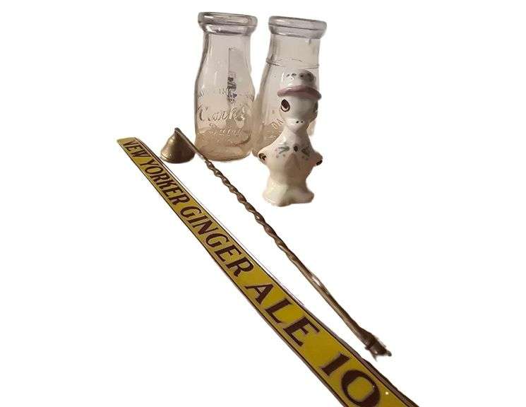Vintage Candle Snuffer, Milk Jug, and Other Vintage Collectibles image