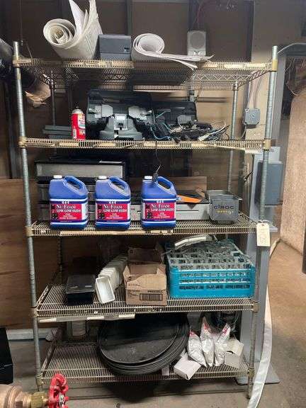 Wire Rack Shelf 48x26x60 Inches with Item On Shelf image