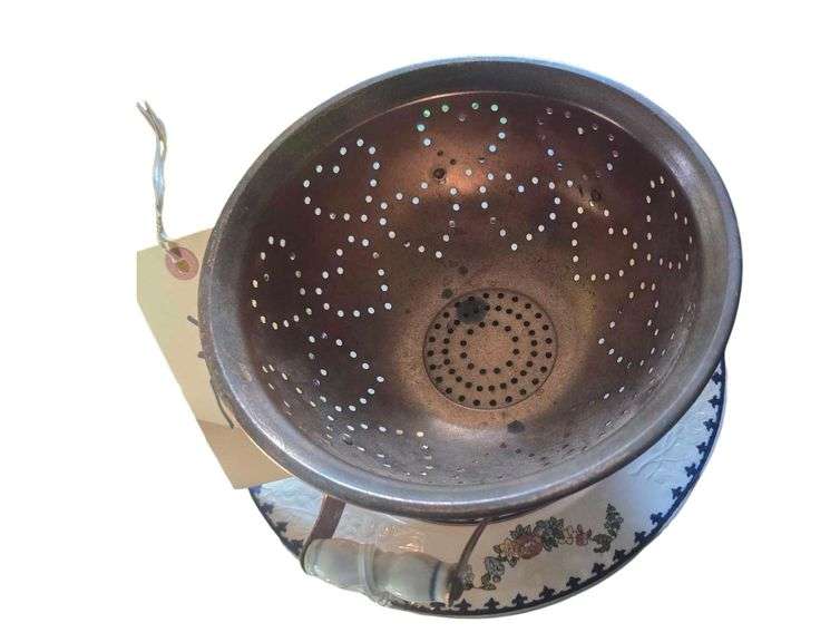 Vintage Copper Strainer- Decorative Plate image