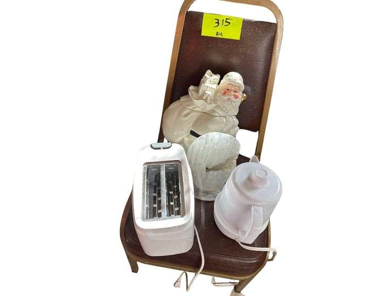 Santa Cookie Jar - Religious Statue - Electric Coffee Pot - 2 Slice Electric Toaster image