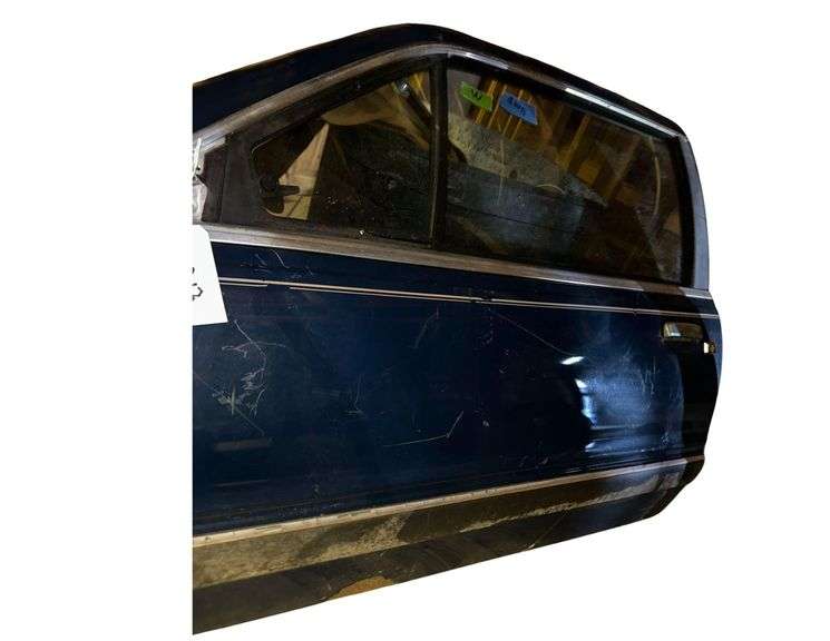 Ford Thunderbird Driver Side Door w/ Chrome - Fits 1983-1988 - Dark Blue - Has Wing image