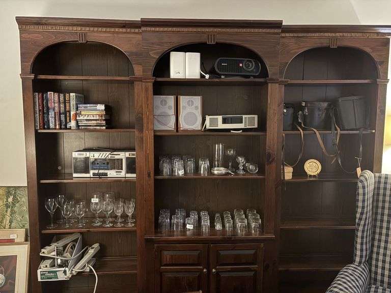 Bookcase:  3 part image