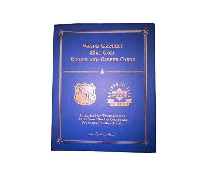 Wayne Gretzky 22K Gold Rookie, Career Cards, and Booklet image
