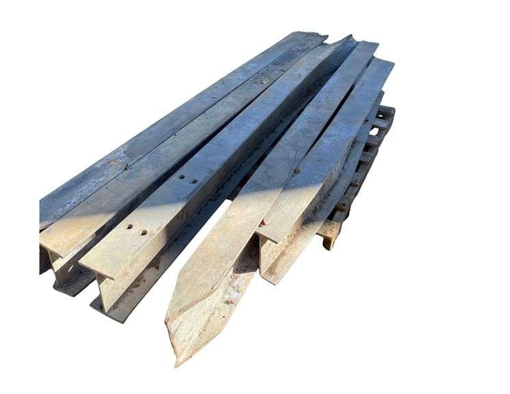 Steel Guard Rail (9) 14’ Sections - (1) Convex Piece - 6’ 3” Post Spacing - Including (3) Pallets of 7’ Beam Posts (30 +\- Beams) - (2) Wrap Ends image