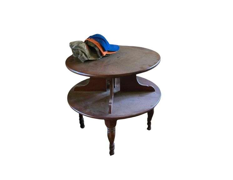 Matching Circular End Tables Approx 25" Diameter. Contents NOT Included image