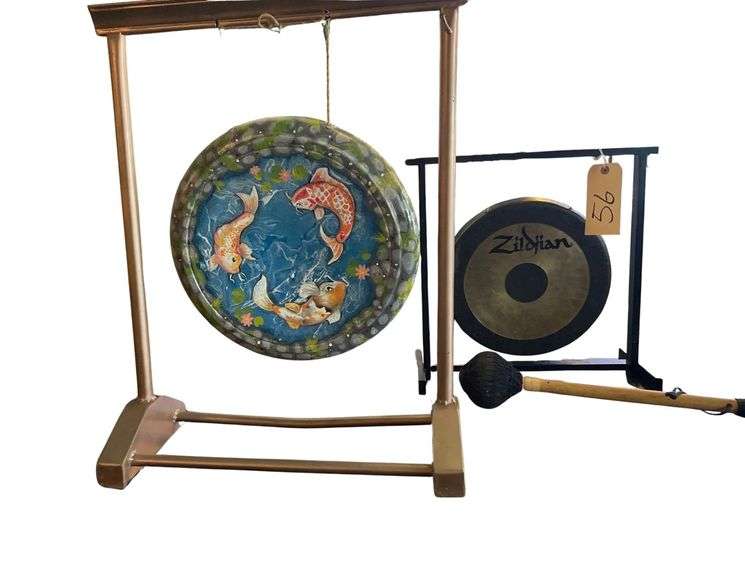 2 Gongs - 14 Inch and Zildjian 12 Inch Gong image