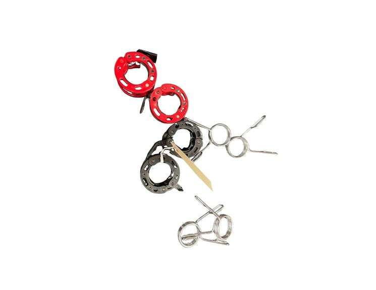 2 Sets of Olympic Barbell Clamps with 2 Pair of Olympic Spring Clamps image