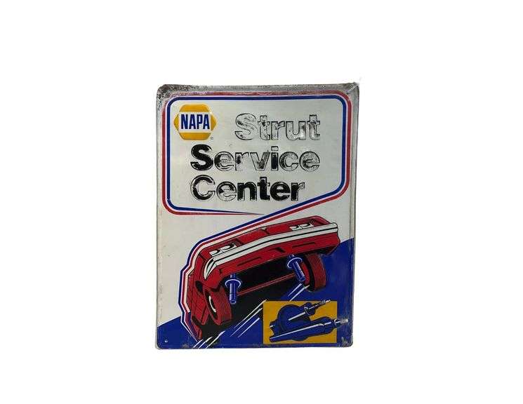 Napa Strut Service Center Metal Sign - 23.5” H. X 18” W. image