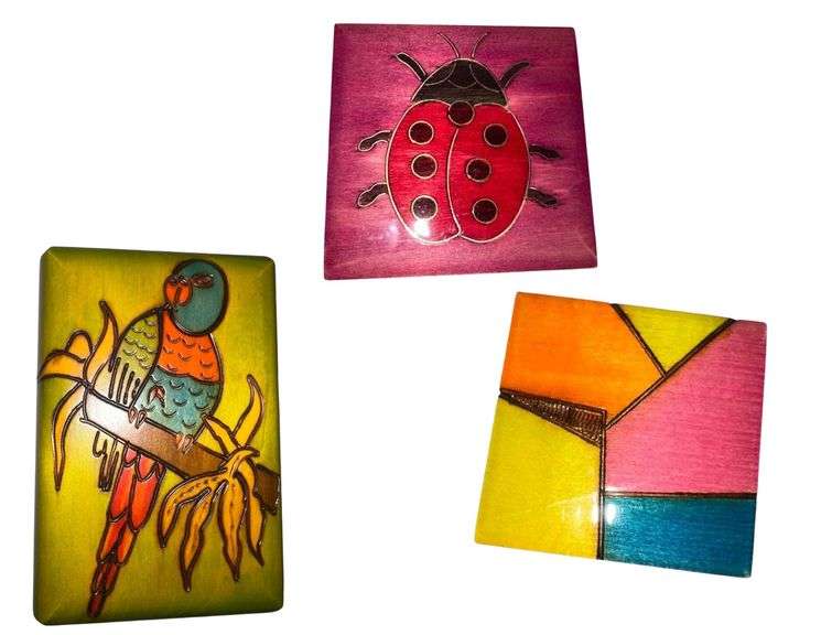 Wooden Handmade Trinket Boxes Made In Poland 6in. L. 3in. L. 3in. L. image