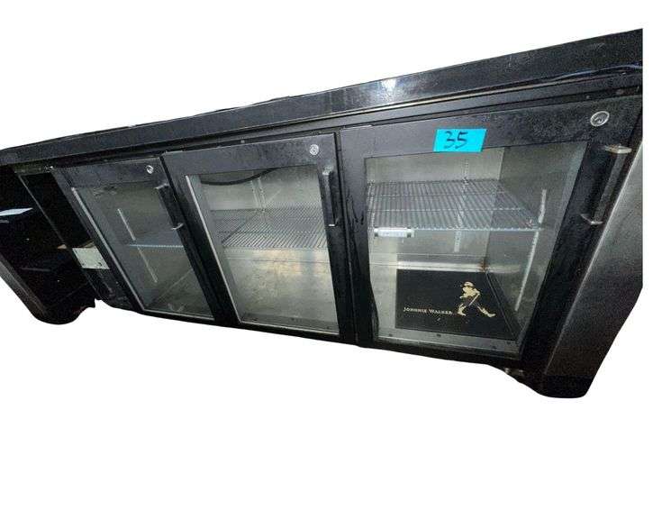 Perlick 3 Door Back Bar Beverage Cooler - Model BS3DP - 115V - 84" x 25" x 39" image