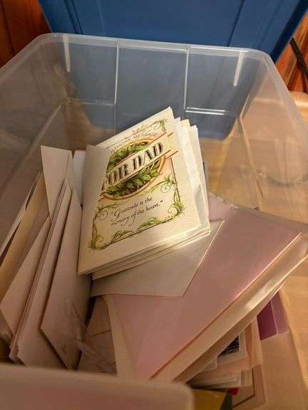 Box of an assortment of cards image