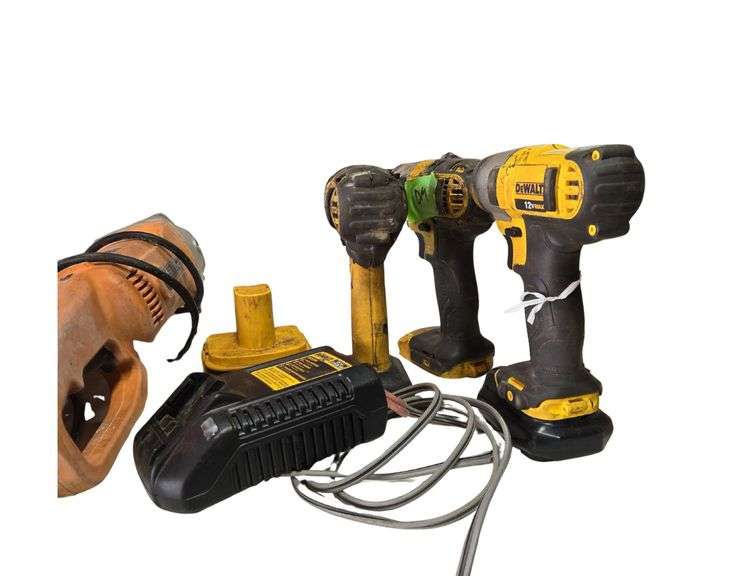 DeWalt Cordless Drills x3 with 1 Battery and Charger image