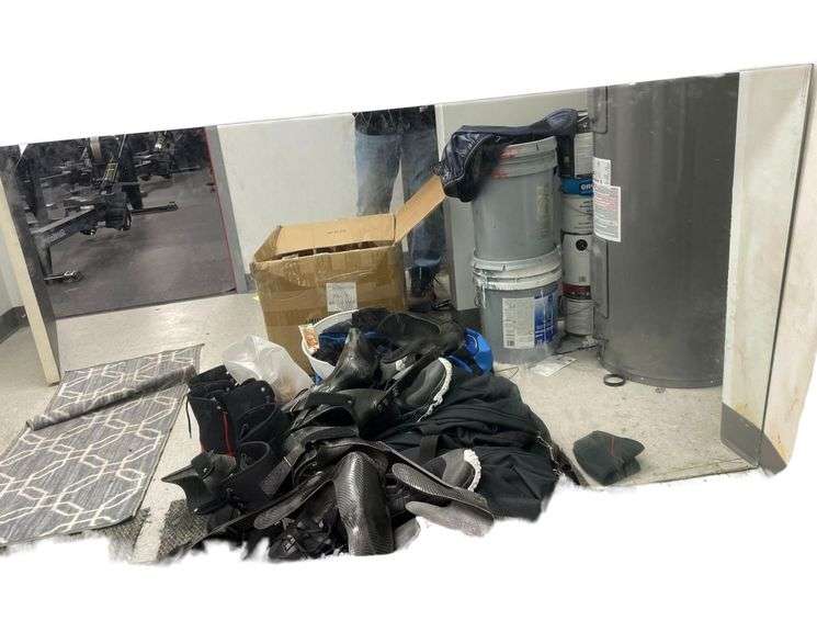 Wall Mirror from Gym Very Heavy 9 Feet by 3 Feet image