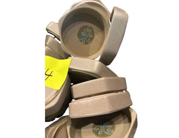 Dish Tub full of Shallow, Stackable Poly Ramekins image