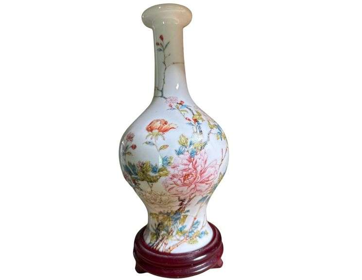 Vintage Lenox Fine Porcelain Vase With Flower Handcrafted In Japan image